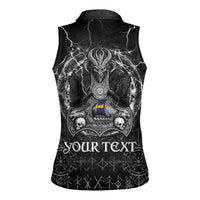 Personalized Sweden Viking Women Sleeveless Polo Shirt Odin's Raven Legacy - Wonder Print Shop