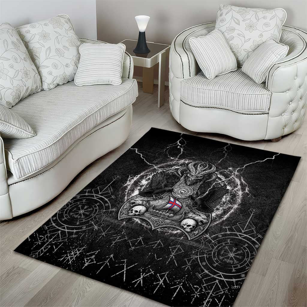 Faroe Islands Viking Area Rug Odin's Raven Legacy - Wonder Print Shop