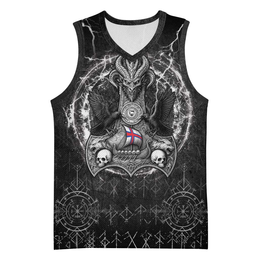 Personalized Faroe Islands Viking Basketball Jersey Odin's Raven Legacy - Wonder Print Shop