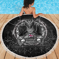 Faroe Islands Viking Beach Blanket Odin's Raven Legacy - Wonder Print Shop