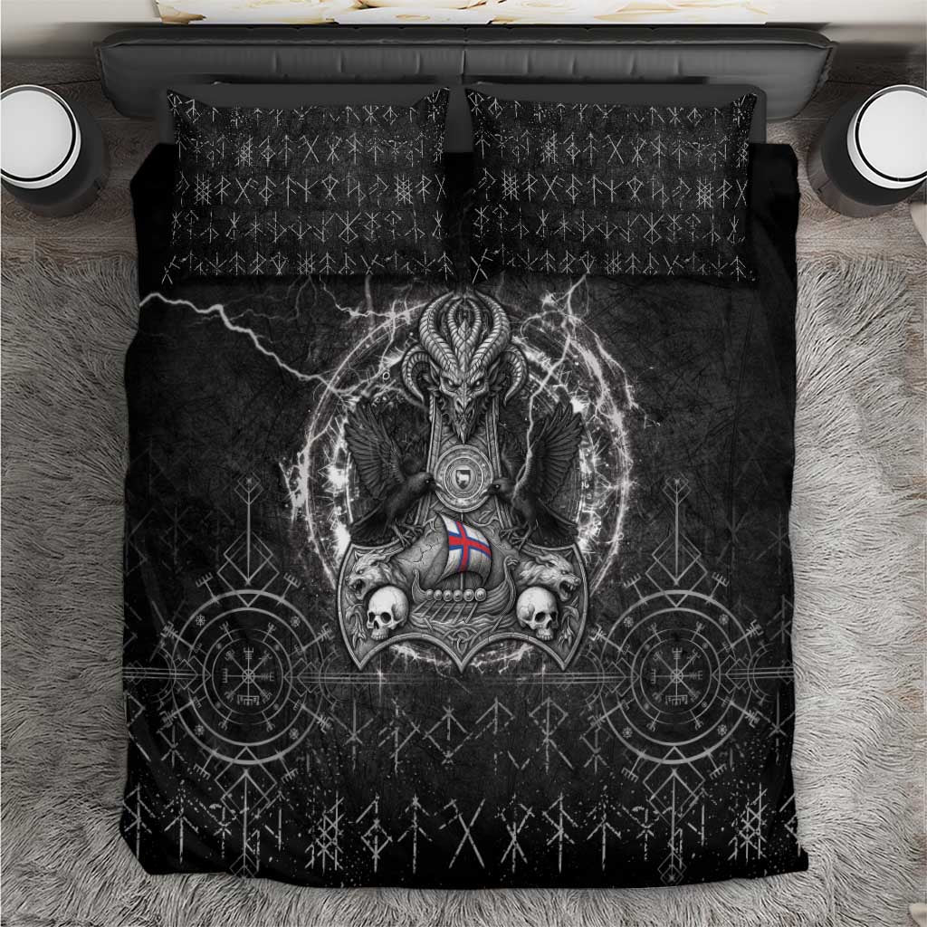 Faroe Islands Viking Bedding Set Odin's Raven Legacy - Wonder Print Shop