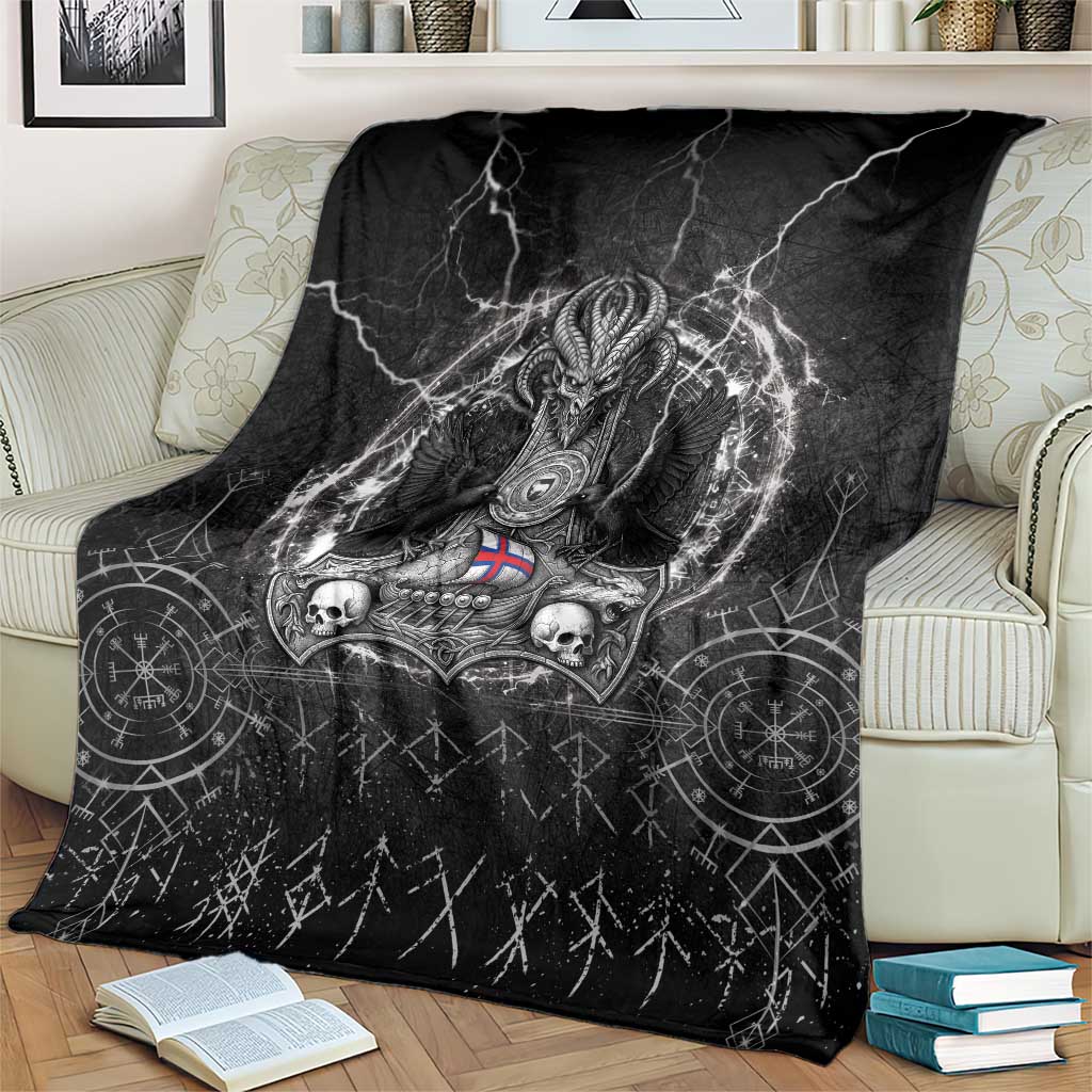 Faroe Islands Viking Blanket Odin's Raven Legacy - Wonder Print Shop