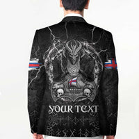 Personalized Faroe Islands Viking Blazer Odin's Raven Legacy - Wonder Print Shop