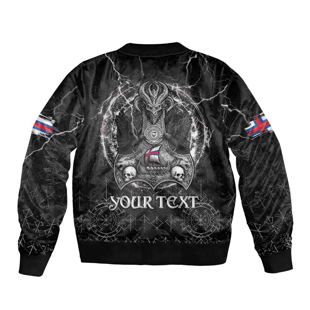 Personalized Faroe Islands Viking Bomber Jacket Odin's Raven Legacy - Wonder Print Shop