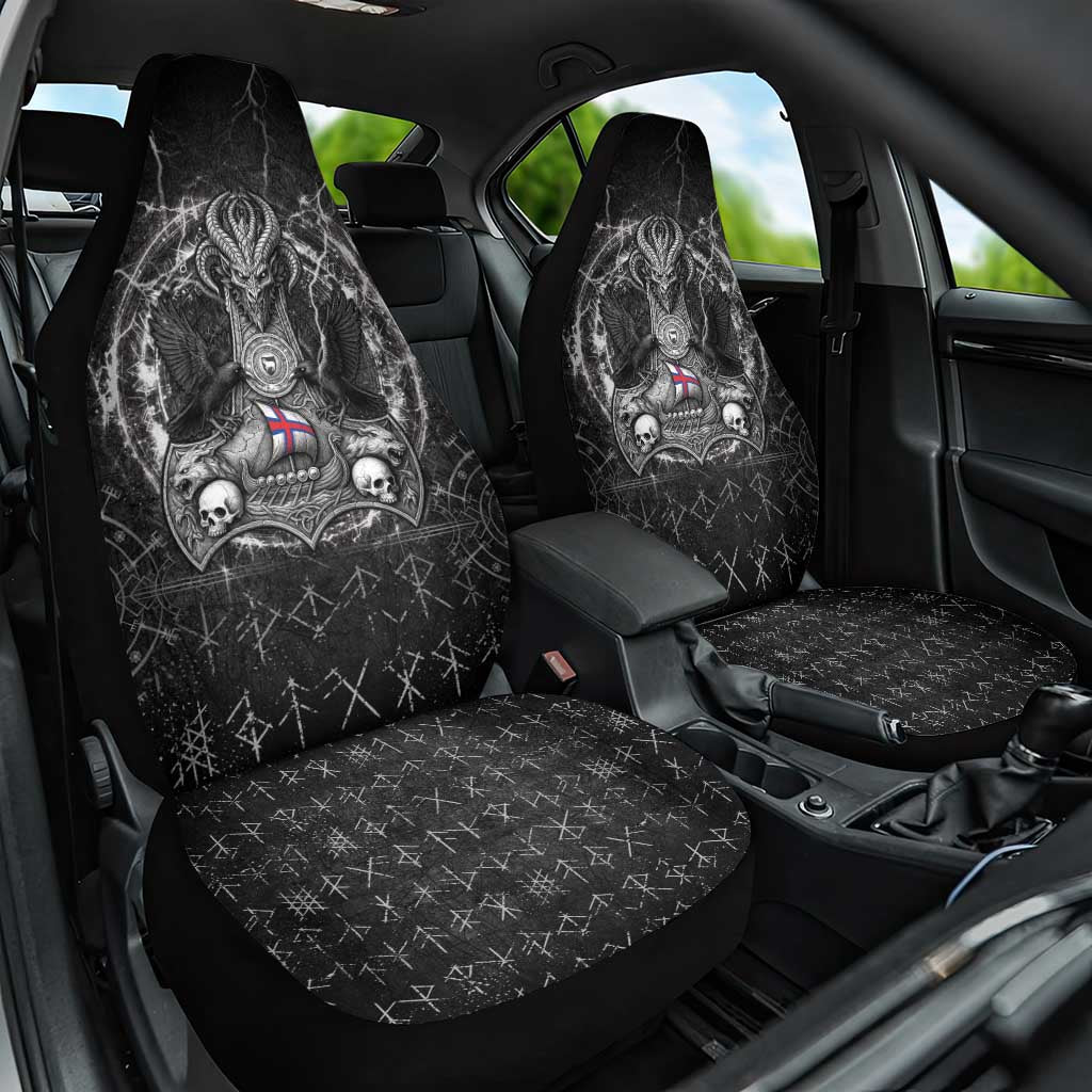 Faroe Islands Viking Car Seat Cover Odin's Raven Legacy - Wonder Print Shop