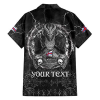 Personalized Faroe Islands Viking Family Matching Long Sleeve Bodycon Dress and Hawaiian Shirt Odin's Raven Legacy - Wonder Print Shop