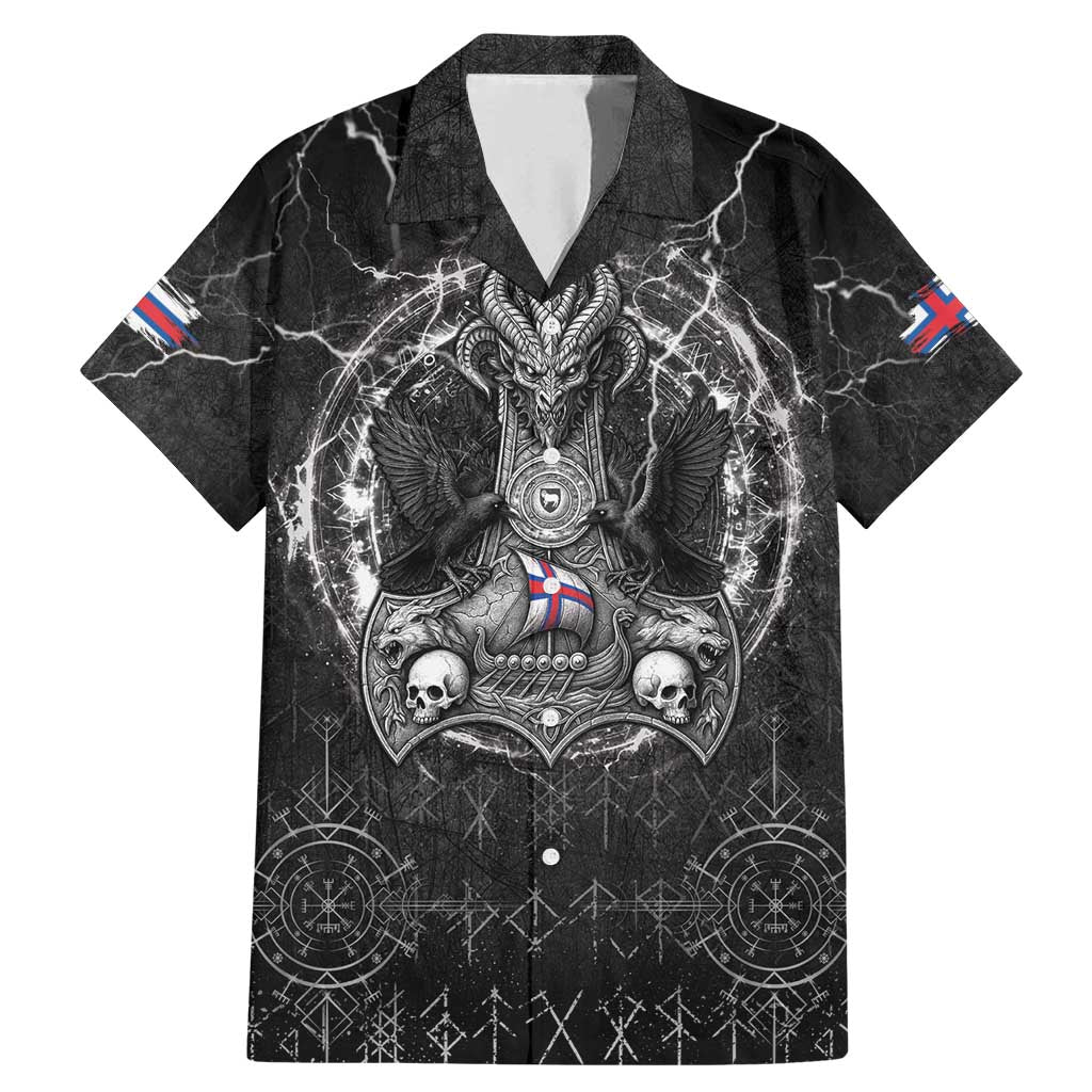 Personalized Faroe Islands Viking Family Matching Mermaid Dress and Hawaiian Shirt Odin's Raven Legacy - Wonder Print Shop