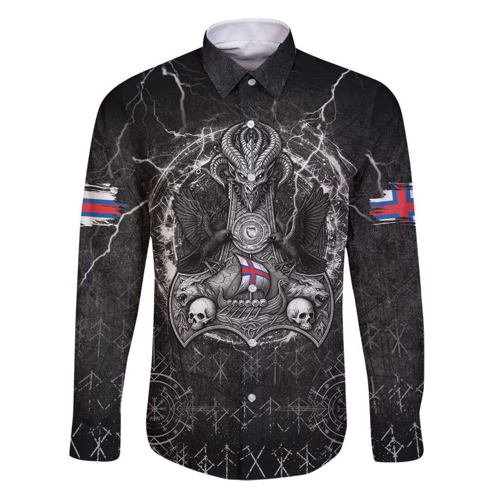 Personalized Faroe Islands Viking Family Matching Puletasi and Hawaiian Shirt Odin's Raven Legacy - Wonder Print Shop