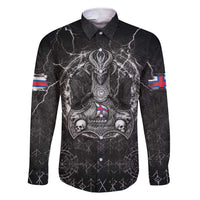 Personalized Faroe Islands Viking Family Matching Short Sleeve Bodycon Dress and Hawaiian Shirt Odin's Raven Legacy - Wonder Print Shop