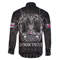 Personalized Faroe Islands Viking Family Matching Short Sleeve Bodycon Dress and Hawaiian Shirt Odin's Raven Legacy - Wonder Print Shop