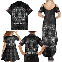Personalized Faroe Islands Viking Family Matching Summer Maxi Dress and Hawaiian Shirt Odin's Raven Legacy - Wonder Print Shop