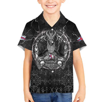 Personalized Faroe Islands Viking Family Matching Summer Maxi Dress and Hawaiian Shirt Odin's Raven Legacy - Wonder Print Shop