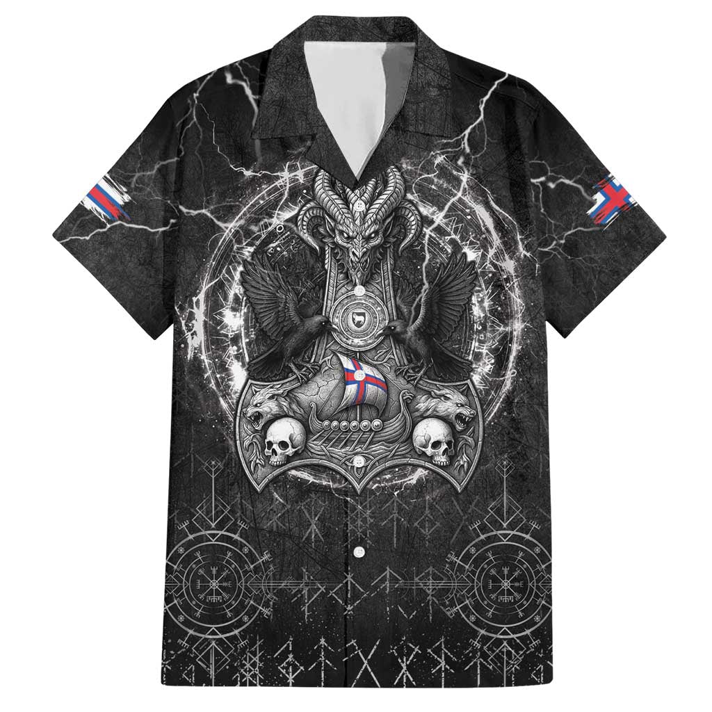 Personalized Faroe Islands Viking Hawaiian Shirt Odin's Raven Legacy - Wonder Print Shop