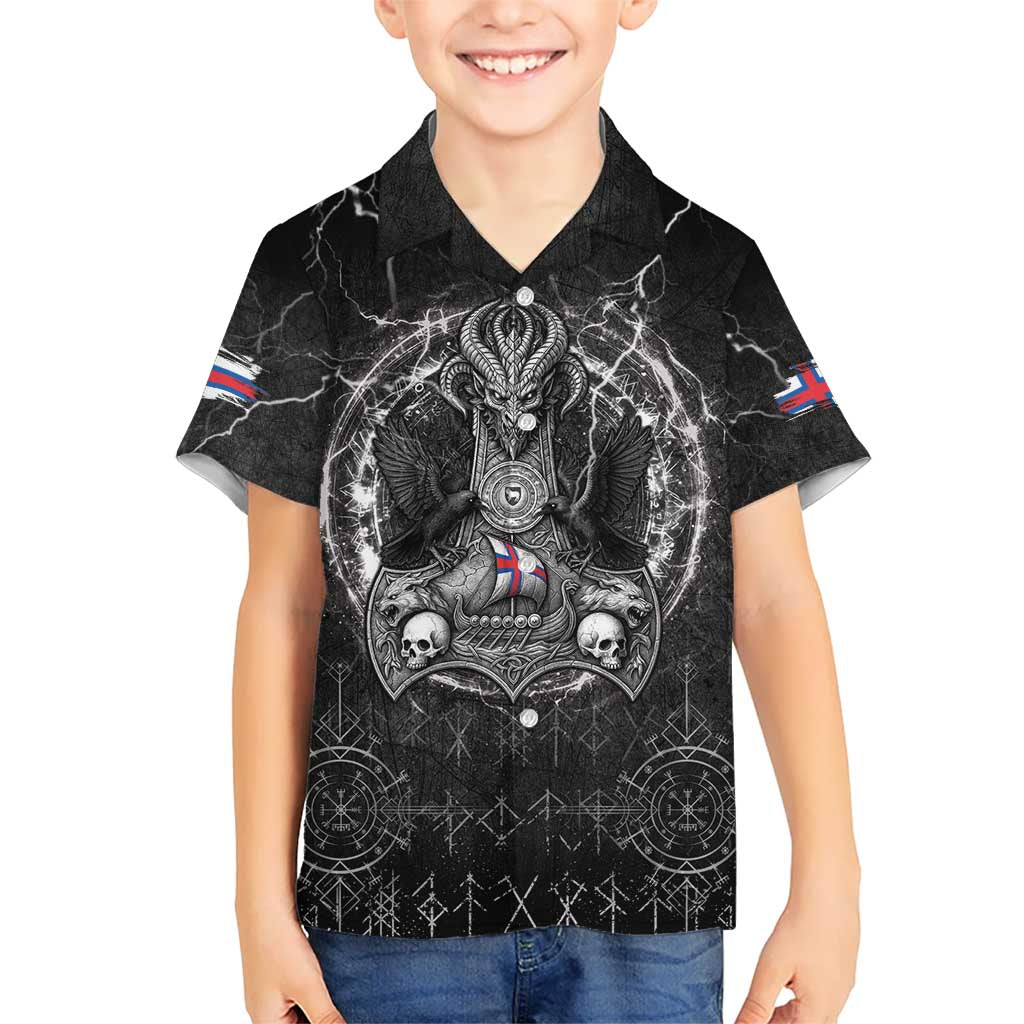 Personalized Faroe Islands Viking Hawaiian Shirt Odin's Raven Legacy - Wonder Print Shop