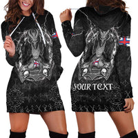 Personalized Faroe Islands Viking Hoodie Dress Odin's Raven Legacy - Wonder Print Shop