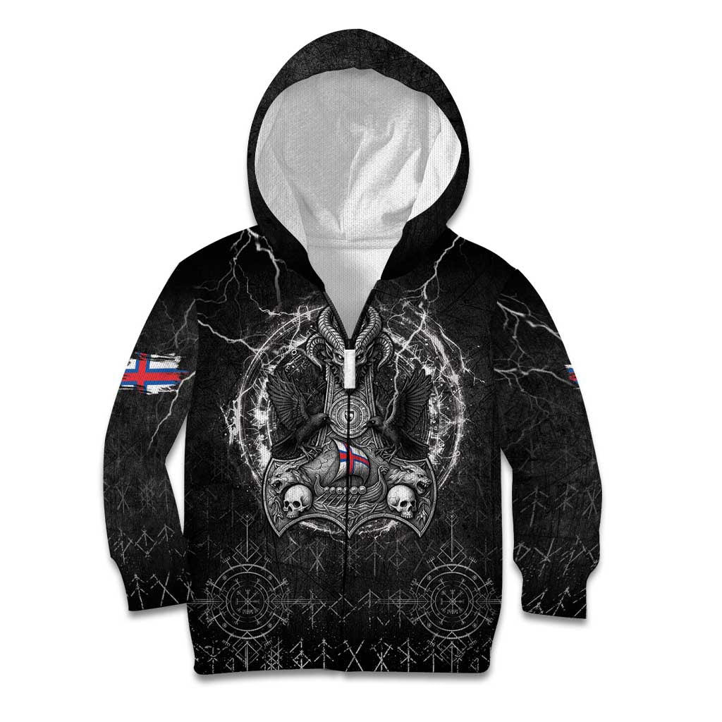 Personalized Faroe Islands Viking Kid Hoodie Odin's Raven Legacy - Wonder Print Shop