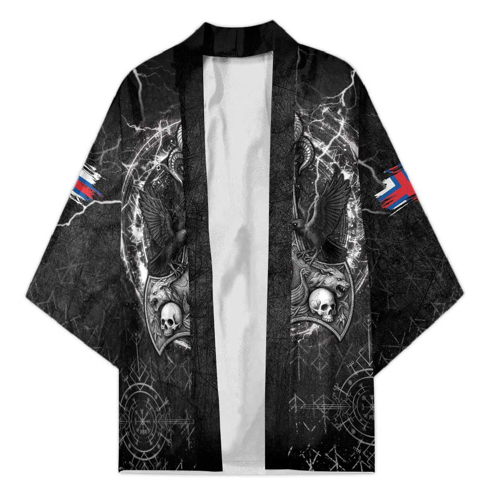 Personalized Faroe Islands Viking Kimono Odin's Raven Legacy - Wonder Print Shop