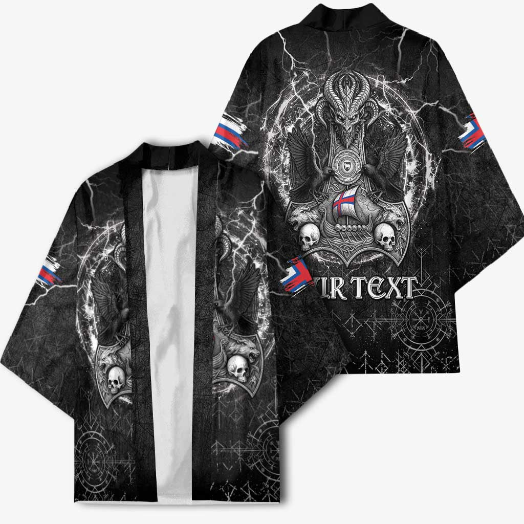 Personalized Faroe Islands Viking Kimono Odin's Raven Legacy - Wonder Print Shop