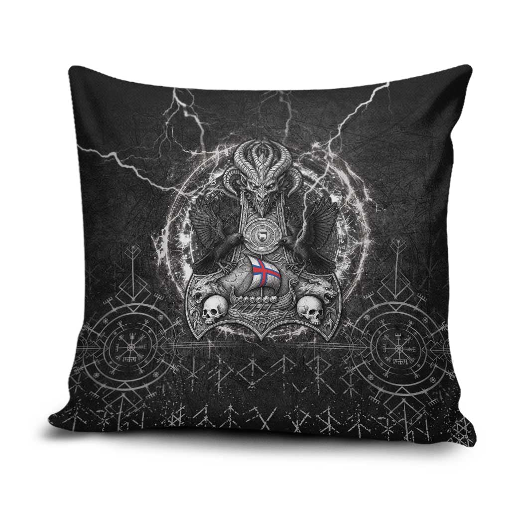 Faroe Islands Viking Pillow Cover Odin's Raven Legacy - Wonder Print Shop