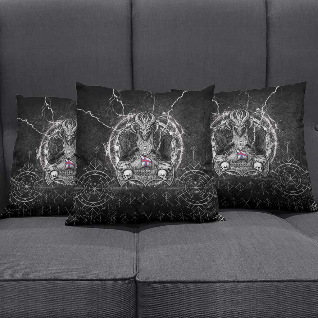 Faroe Islands Viking Pillow Cover Odin's Raven Legacy - Wonder Print Shop