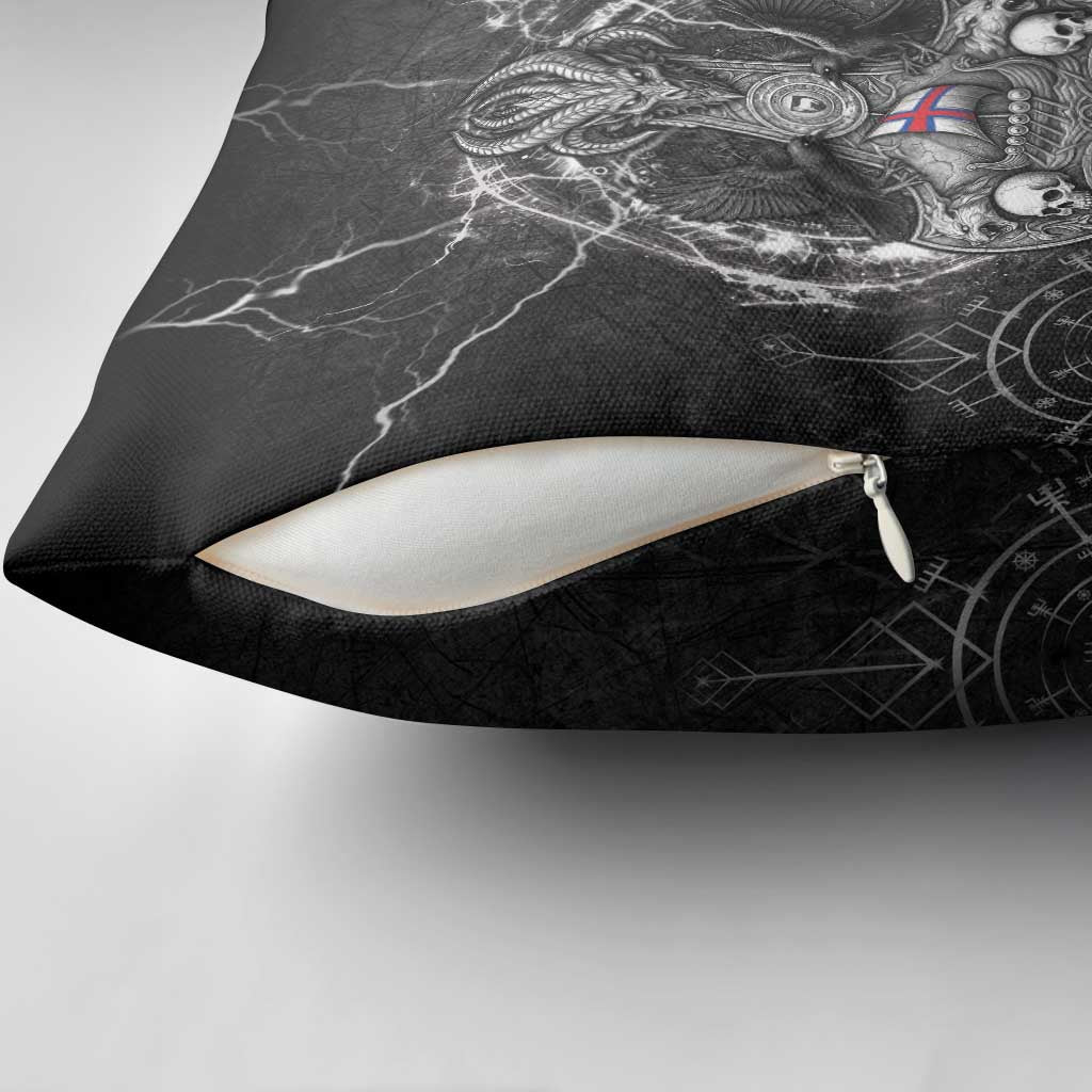 Faroe Islands Viking Pillow Cover Odin's Raven Legacy - Wonder Print Shop