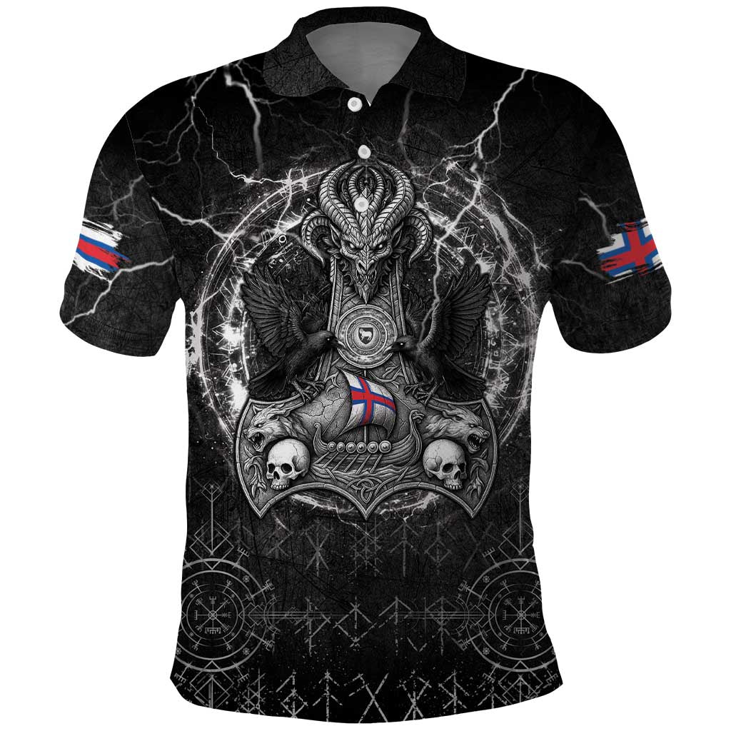 Personalized Faroe Islands Viking Polo Shirt Odin's Raven Legacy - Wonder Print Shop