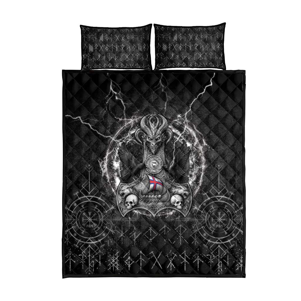 Faroe Islands Viking Quilt Bed Set Odin's Raven Legacy - Wonder Print Shop
