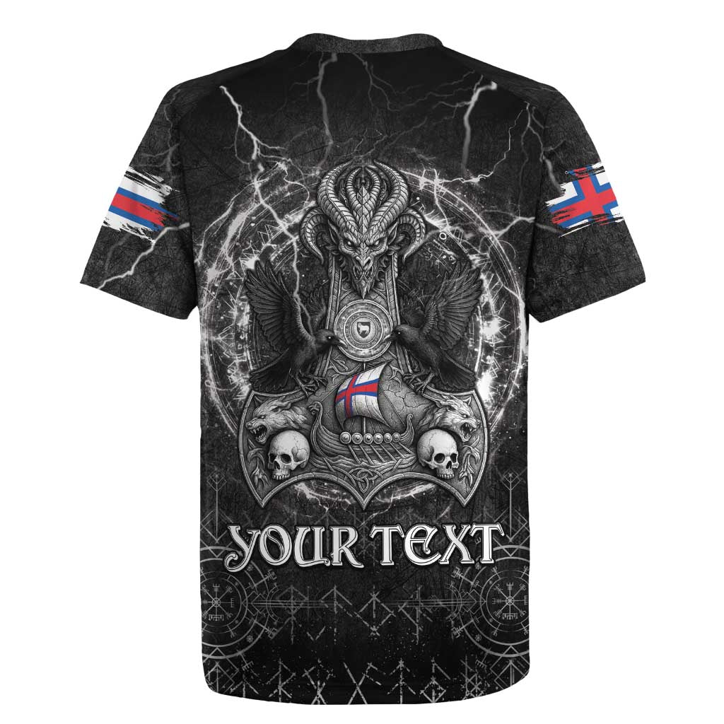 Personalized Faroe Islands Viking Rugby Jersey Odin's Raven Legacy - Wonder Print Shop