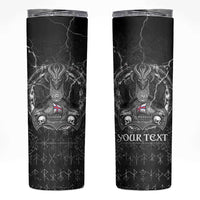 Personalized Faroe Islands Viking Skinny Tumbler Odin's Raven Legacy - Wonder Print Shop