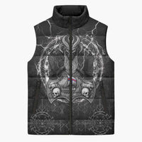Personalized Faroe Islands Viking Sleeveless Puffer Jacket Odin's Raven Legacy - Wonder Print Shop