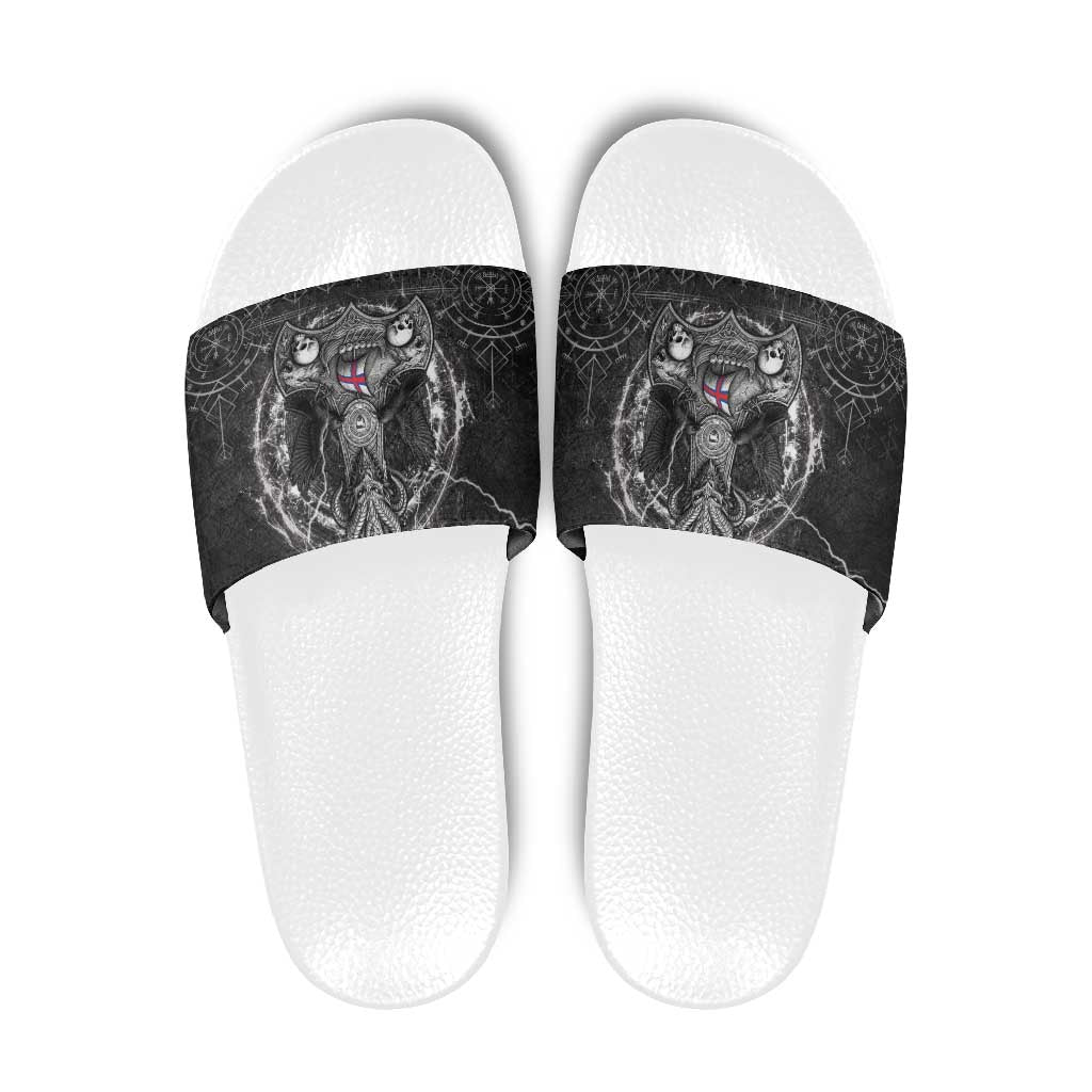 Faroe Islands Viking Slide Sandals Odin's Raven Legacy - Wonder Print Shop
