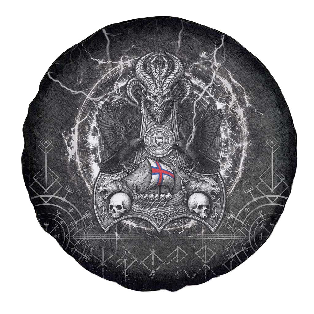 Faroe Islands Viking Spare Tire Cover Odin's Raven Legacy - Wonder Print Shop