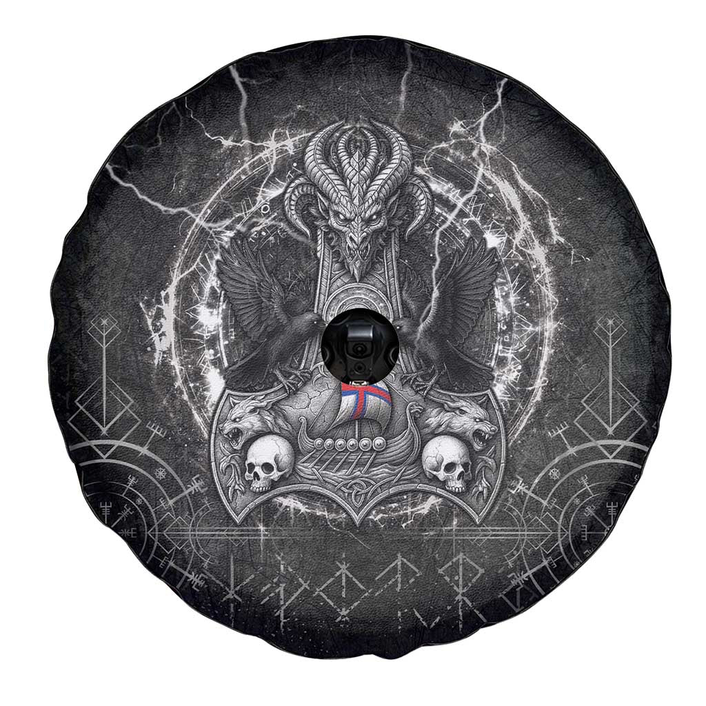 Faroe Islands Viking Spare Tire Cover Odin's Raven Legacy - Wonder Print Shop