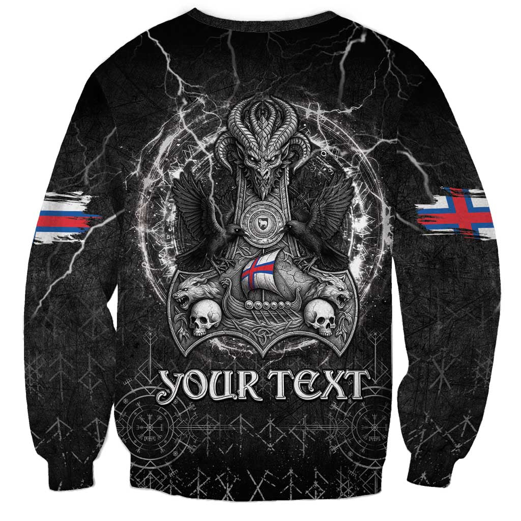 Personalized Faroe Islands Viking Sweatshirt Odin's Raven Legacy - Wonder Print Shop