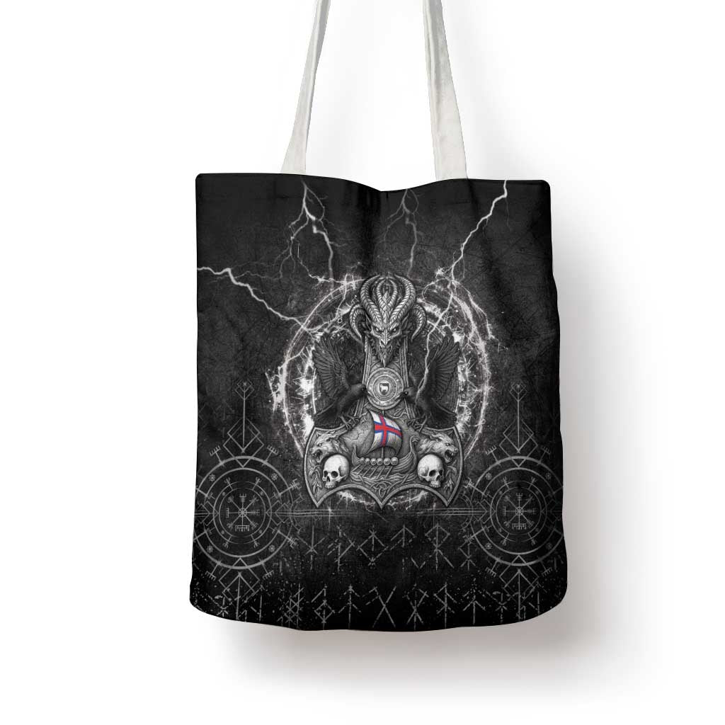 Faroe Islands Viking Tote Bag Odin's Raven Legacy - Wonder Print Shop