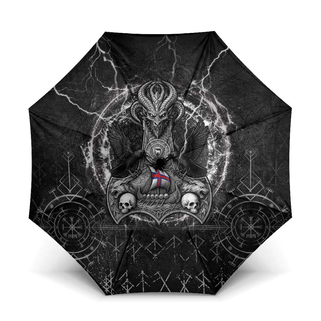 Faroe Islands Viking Umbrella Odin's Raven Legacy - Wonder Print Shop