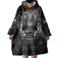 Personalized Faroe Islands Viking Wearable Blanket Hoodie Odin's Raven Legacy - Wonder Print Shop