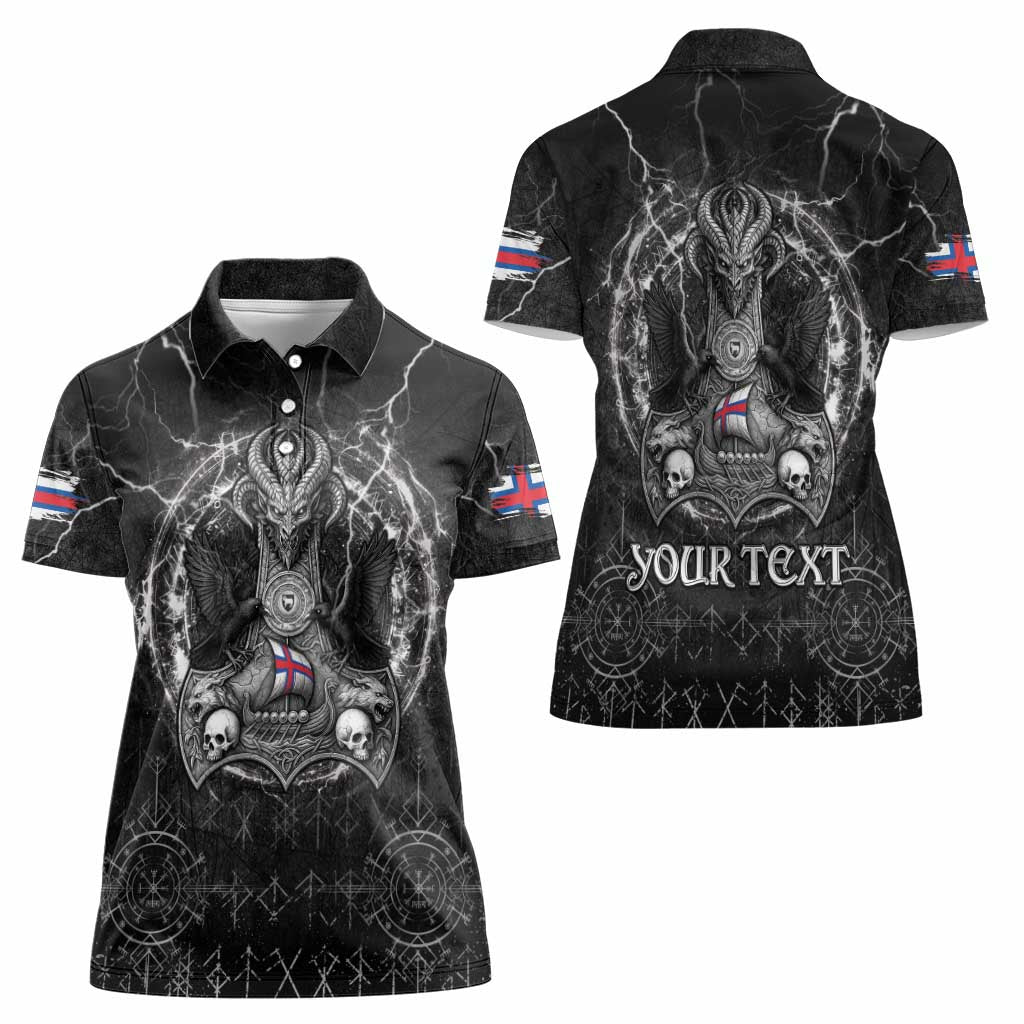 Personalized Faroe Islands Viking Women Polo Shirt Odin's Raven Legacy - Wonder Print Shop
