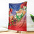 Dominican Republic Christmas Blanket Santa Relaxing On The Beach - Wonder Print Shop