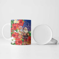 Dominican Republic Christmas Ceramic Mug Santa Relaxing On The Beach - Wonder Print Shop