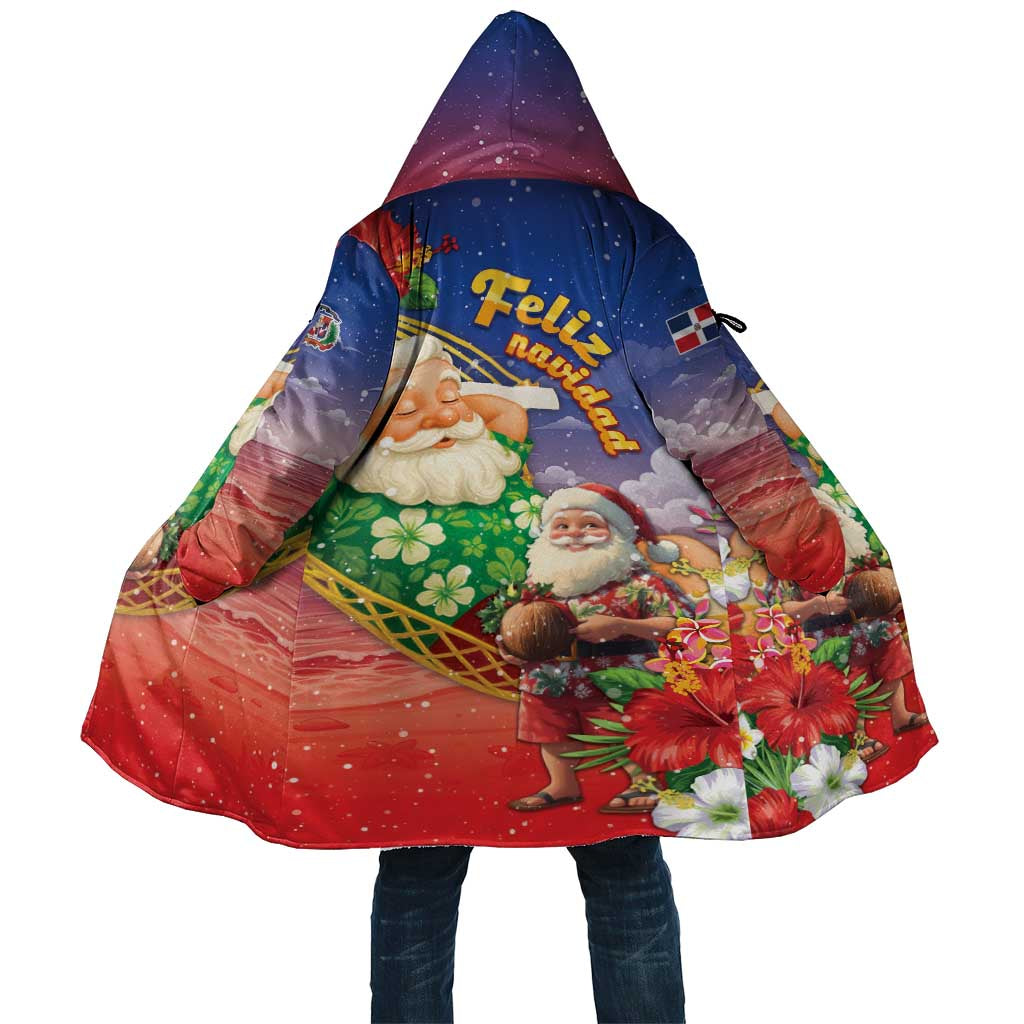 Dominican Republic Christmas Cloak Santa Relaxing On The Beach - Wonder Print Shop