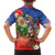 Dominican Republic Christmas Family Matching Long Sleeve Bodycon Dress and Hawaiian Shirt Santa Relaxing On The Beach - Wonder Print Shop