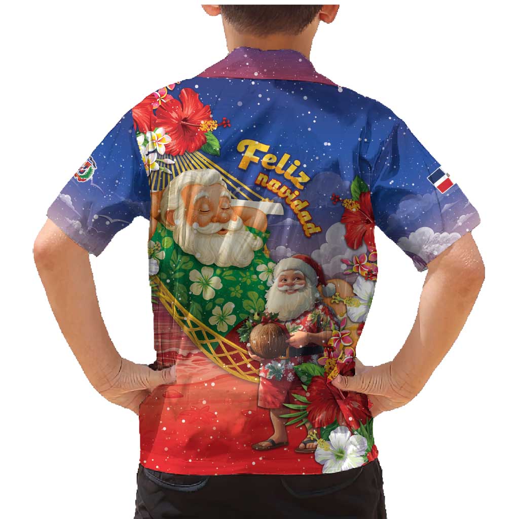 Dominican Republic Christmas Family Matching Mermaid Dress and Hawaiian Shirt Santa Relaxing On The Beach - Wonder Print Shop
