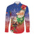 Dominican Republic Christmas Family Matching Puletasi and Hawaiian Shirt Santa Relaxing On The Beach - Wonder Print Shop