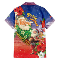 Dominican Republic Christmas Hawaiian Shirt Santa Relaxing On The Beach - Wonder Print Shop