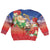 Dominican Republic Christmas Kid Ugly Christmas Sweater Santa Relaxing On The Beach - Wonder Print Shop