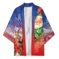 Dominican Republic Christmas Kimono Santa Relaxing On The Beach - Wonder Print Shop