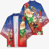 Dominican Republic Christmas Kimono Santa Relaxing On The Beach - Wonder Print Shop