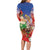 Dominican Republic Christmas Long Sleeve Bodycon Dress Santa Relaxing On The Beach - Wonder Print Shop