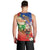 Dominican Republic Christmas Men Tank Top Santa Relaxing On The Beach - Wonder Print Shop